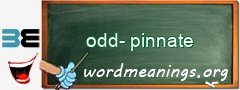 WordMeaning blackboard for odd-pinnate